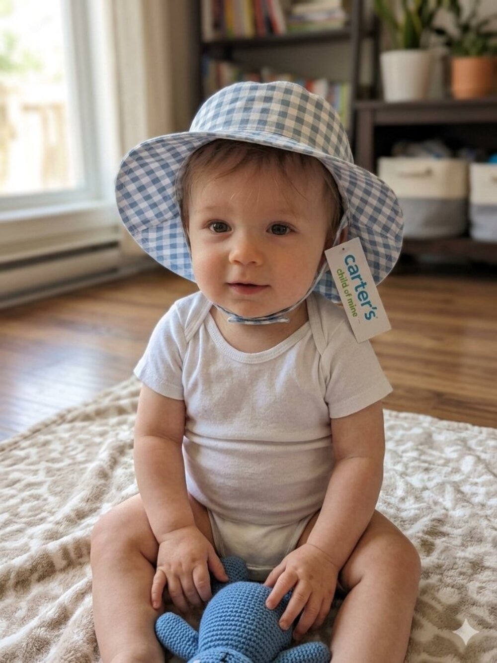 Carter’s Child of Mine Baby Gingham Bucket Hat 0–18M